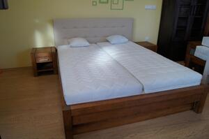 Manželská posteľ s úložným priestorom (čelo ekokoža 160 a 180 x 200)