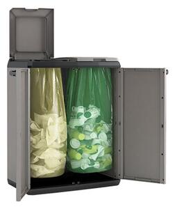 Split Cabinet Basic Recyklačný kôš - sivý KETER 9736