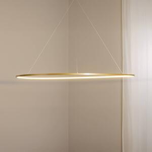 LED závesné svietidlo Saturno, Ø 120 cm, zlatá farba, 1-pl., 4.000 K, Mosadz / zlato, Obývacia izba / jedáleň, Hliník, Moderný, Závesné svietidlo