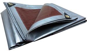 Hnedo strieborná krycia plachta s gramážou 210 g/m2 2m x 4m