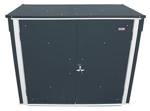 Úložný box na smetné nádoby 1477 l, 154,2 x 96 x 130,5 cm, kovový, antracit DURAMAX 74051