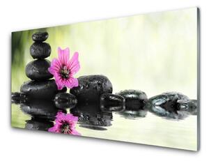 Sklenený obklad Do kuchyne Kvet kamene umenie 100x50 cm