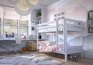 Detská poschodová posteľ z masivu OLLIE biela