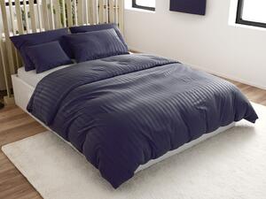 Hotelové obliečky z mikrovlákna JASMINE PURE tmavomodré - prúžok 1 cm Rozmer obliečky: 70 x 90 cm | 140 x 200 cm