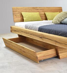 Dubová posteľ z hranolov Matuš 140 x 200