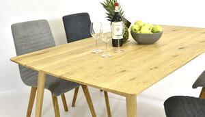 Retro stôl z dubového dreva do jedálne 160 x 90