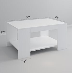 Konferenčný stolík Line (biela). Vlastná spoľahlivá doprava až k Vám domov. 1089207