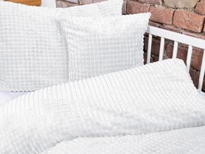 Biante Detské posteľné obliečky do postieľky Minky kocky MKK-001 Biele Do postieľky 90x140 a 50x70 cm