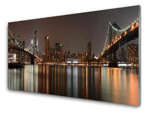 Nástenný panel  Mesto mosty architektúra 125x50 cm