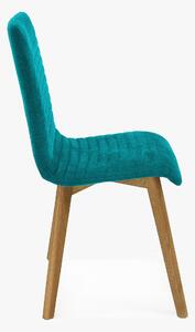 Moderná dubová tyrkysová stolička, arosa