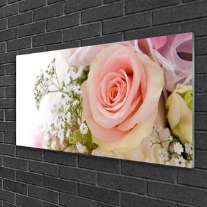 Obraz na skle Ruže kvety rastlina 120x60 cm 4 Prívesky