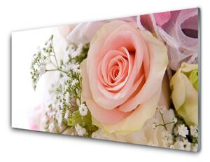 Obraz na skle Ruže kvety rastlina 125x50 cm 4 Prívesky