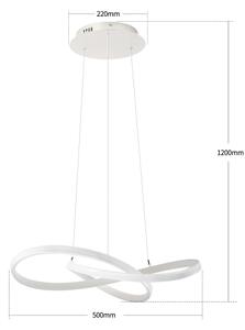 Brilagi - stmievateľný LED luster na lanku INFINITY LED/55W/230V 50x50 cm biely + DO