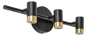 RABALUX 75042 Kadir nástenné svietidlo nad zrkadlo LED 9W/820lm 4000K čierna, zlatá