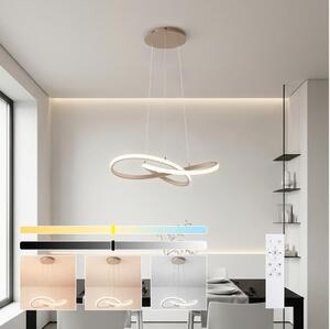 Brilagi - LED stmievateľný luster na lane INFINITY LED/55W/230V 50x50 cm béžový + diaľkové ovládanie