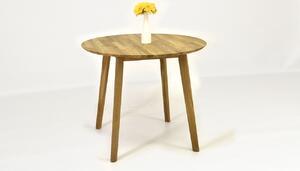 Dubový stôl THOMAS (priemer 90 cm) AKCIA