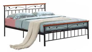 Manželská posteľ 160 cm Myles 160 (čierna + čerešňa). Vlastná spoľahlivá doprava až k Vám domov. 1065240
