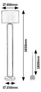 RABALUX 74043 Domiro stojacia lampa D400mm 1xE27+LED 30W/825lm 3000K zlatá, čierna