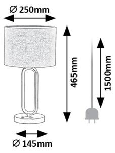RABALUX 74044 Domiro stolná lampa D250mm 1xE27+LED 8W/300lm 3000K zlatá, čierna