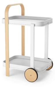 SERVÍROVACÍ VOZÍK, prírodná farba, biela, 44/80/50 cm Umbra - Servírovacie stolíky, Online Only