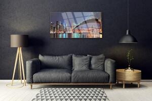 Obraz na skle Mesto most architektúra 120x60 cm 2 Prívesky