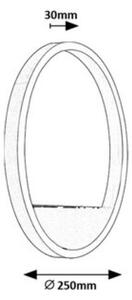RABALUX 71312 Thrac nástenné svietidlo D250mm LED 15W/1000lm 4000K kartáčovaný hliník, biela