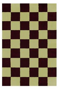 Koberec Pattern Rug, Large, Burgundy / Pale Lime Check – Hem