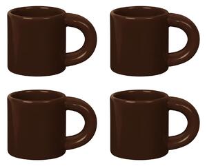Sada hrnčekov na espresso Bronto, Brown, 4ks – Hem