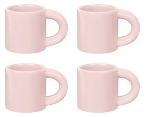 Sada hrnčekov na espresso Bronto, Pink, 4ks – Hem