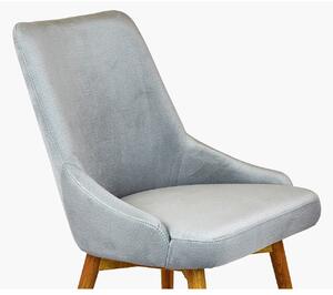 Elegantná čalúnená stolička Laura sivá