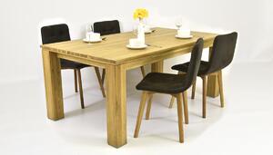 Moderný jedálenský set ( Stôl 160, 180 ) + Značkové kožené stoličky