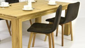 Moderný jedálenský set ( Stôl 160, 180 ) + Značkové kožené stoličky