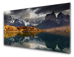 Nástenný panel  Hora jazero príroda 125x50 cm