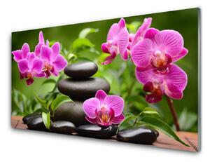 Obraz na skle Kvet kamene umenie 125x50cm