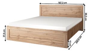 Manželská posteľ 160 cm Mateo 160 (dub wotan). Vlastná spoľahlivá doprava až k Vám domov. 1065318