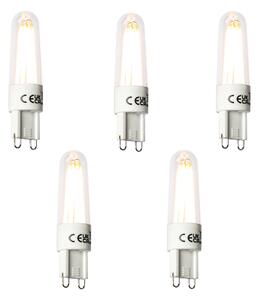 Sada 5 ks G9 LED žiarovka 2,5W 240lm 2300K