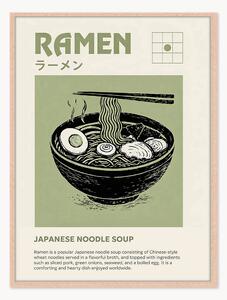 Ručne vyrobená nástenná dekorácia v ráme Ramen