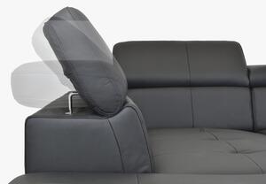 Moderná rohová kožená sedačka (Pear)