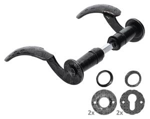 Kovian-Prod kľučka-set 135x80mm, ø 19 mm, čierny zinok