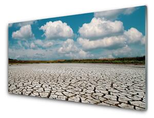 Nástenný panel  Vyschnutá rieka príroda 100x50 cm