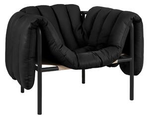 Kreslo Puffy, Black Leather / Black – Hem