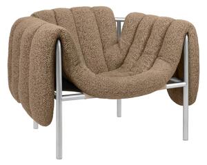 Kreslo Puffy, Sawdust / Stainless Steel – Hem
