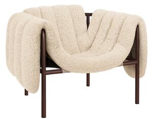 Kreslo Puffy, Eggshell / Chocolate Brown – Hem