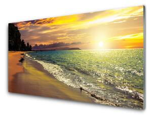 Nástenný panel  Slnko pláž more krajina 125x50 cm