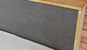 Dubová posteľ boxspring s úložným priestorom vrátane matracov (MONETA 180x200)