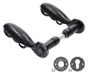 Kovian-Prod kľučka 150x75mm, priemer osadenia 17.5mm, čierny zinok