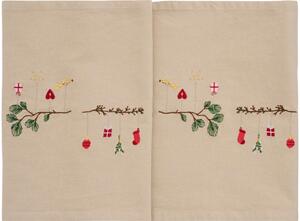 Behúň na stôl s výšivkou Branch Christmas Ornaments 30 × 160 cm