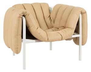 Kreslo Puffy, Sand Leather / Cream – Hem