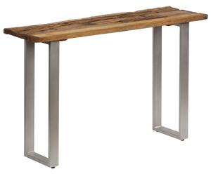 Konzolový stolík, recyklované drevo a oceľ 120x35x76 cm