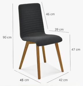 Dubová antracitová stolička arosa (orion 118)